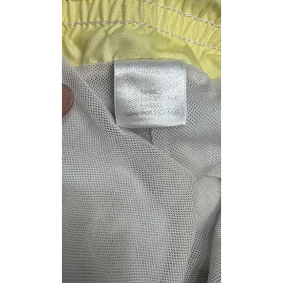 Vintage Michaels Large Swim Trunks Travel Print Passport Camera Yellow Morocco - Picture 5 of 7